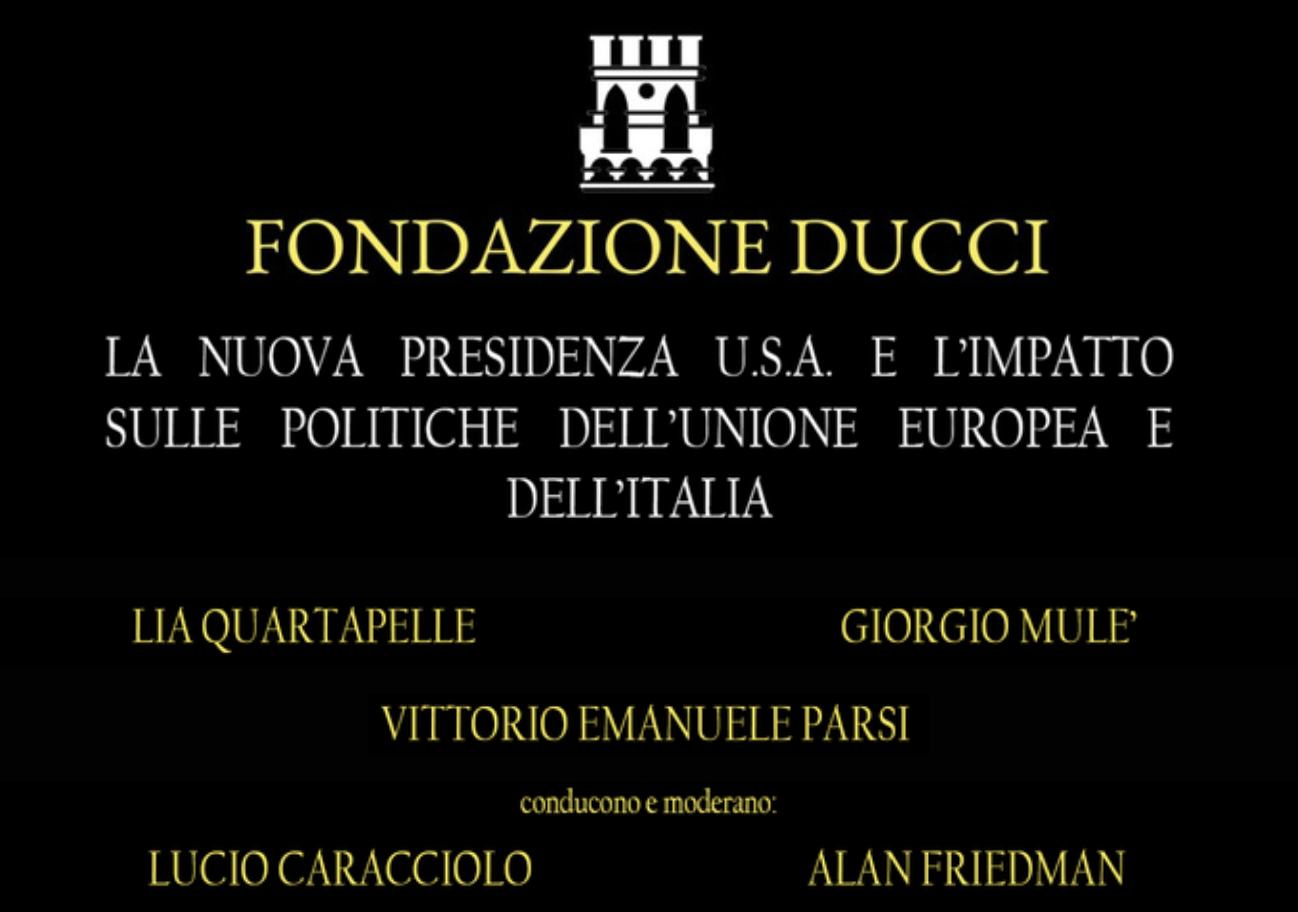 La nuova presidenza USA e l'impatto sulle politiche dell'Unione europea e dell'Italia